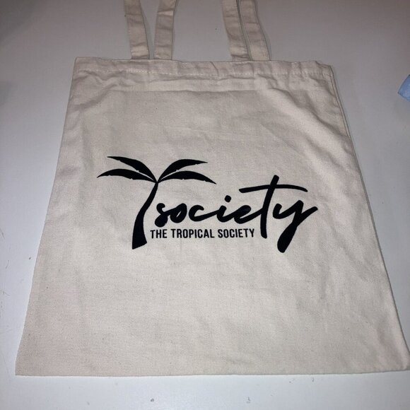 The Tropical Society Khaki Tote Bag. Preloved - Picture 1 of 4
